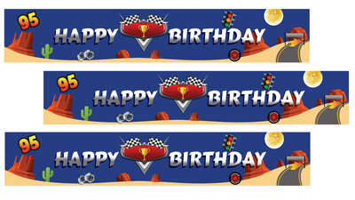 Happy Birthday slinger CS - set van 3 stuks