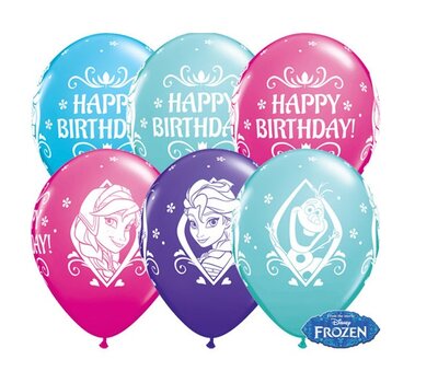 Disney Frozen ballonnen Happy Birthday - 25 stuks