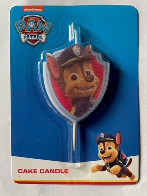 Paw Patrol verjaardagstaart kaars Chase