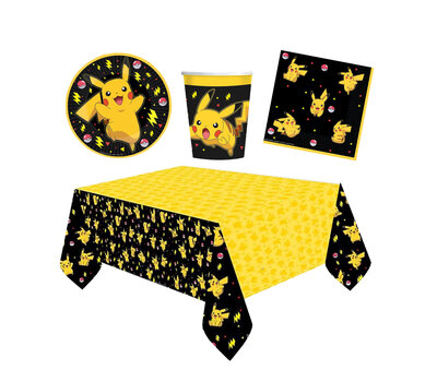 Pokemon Pikachu feestpakket - voordeelpakket 8 personen