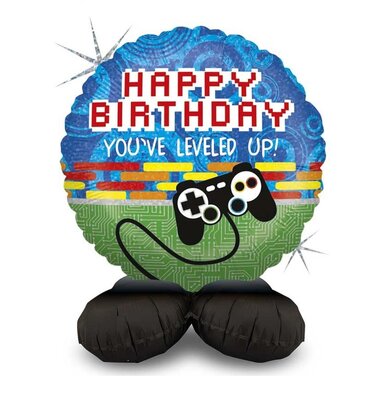 Gaming folie tafel ballon 3D shape Happy Birthday