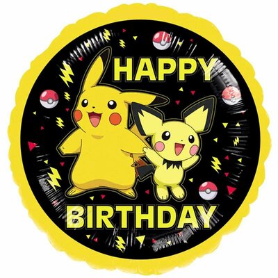 Pokemon Pikachu folie ballon Happy Birthday