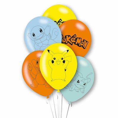 Pokemon ballonnen tricolour 27cm groot