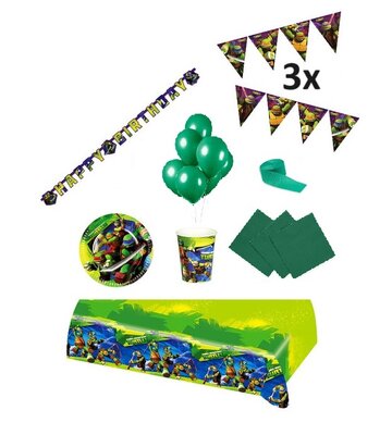 Ninja Turtles feestpakket Deluxe - pakket voor 8 personen