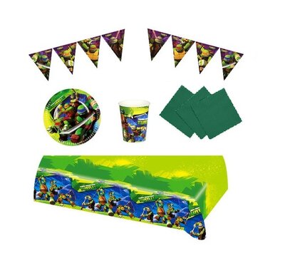 Ninja Turtles feestpakket - voordeelpakket 8 personen