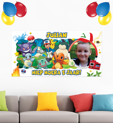 Gepersonaliseerde muur poster Pokémon thema