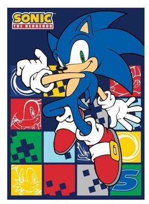 Sonic the Hedgehog fleece deken Blocks