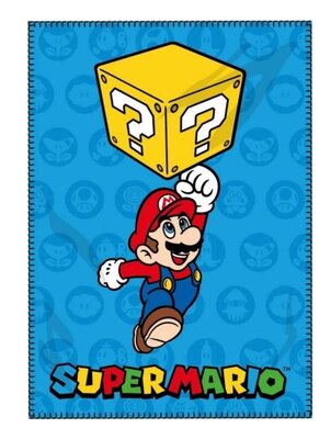 Super Mario fleece deken 100x140cm vraagteken