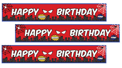 Happy Birthday slinger SP - set van 3 stuks