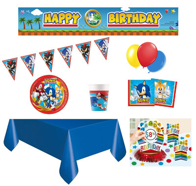 Sonic feestpakket Deluxe - voordeelpakket 8 personen