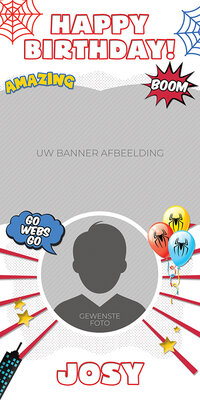 Gepersonaliseerde deurbanner Spidey & Friends thema