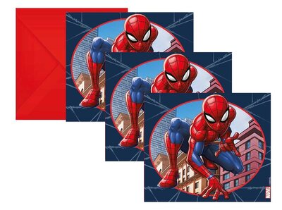 Spiderman uitnodigingen Crime Fighter