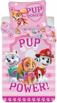 Paw Patrol dekbedovertrek 140x200cm roze