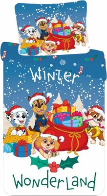 Paw Patrol dekbedovertrek 140x200cm 100% katoen Winter Wonderland