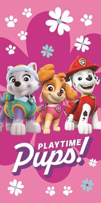 Paw Patrol badlaken of strandlaken katoen roze