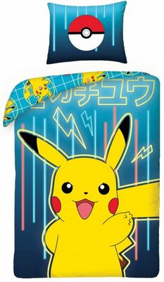 Pokemon dekbedovertrek Pikachu 140x200cm 100% katoen