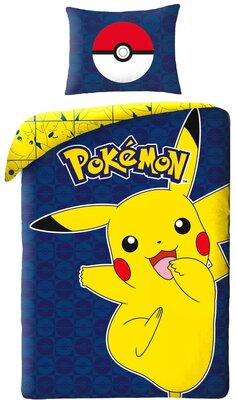 Pokemon dekbedovertrek Pikachu 140x200cm - 100% katoen