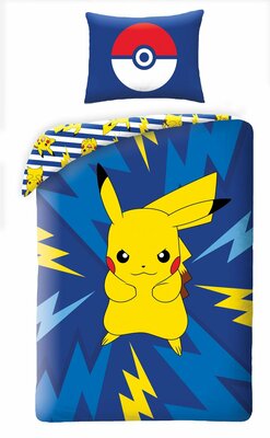Pokemon dekbedovertrek Pikachu blitz 140x200cm - 100% katoen