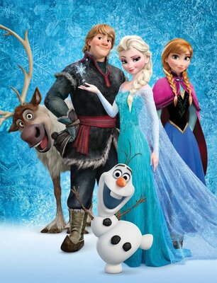 Disney Frozen fleece deken - Group 130x170cm