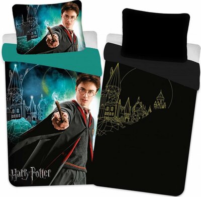 Harry Potter dekbedovertrek Glow in the Dark 140x200cm - 100% katoen