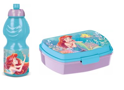 Disney Princess Ariël broodtrommel met drinkbeker set