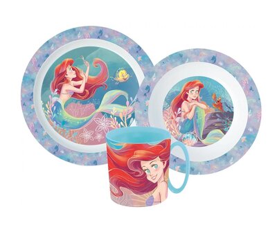 Disney Princess Ariël kinderservies 3-delig