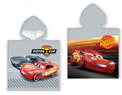 Disney Cars poncho 50x100cm katoen grijs