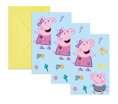 Peppa Pig uitnodigingen Messy