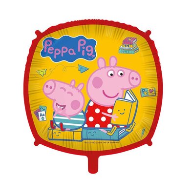 Peppa Pig folie ballon Messy met ballongewicht en lint