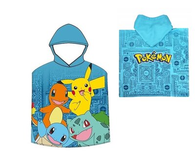 Pokemon poncho met capuchon 50x100cm