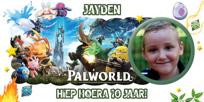 Gepersonaliseerde muur poster Palworld thema