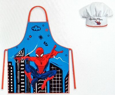Spiderman kook- keukenset - schort & koksmuts