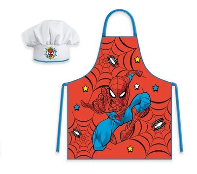 Spiderman kook- keukenset - schort + koksmuts