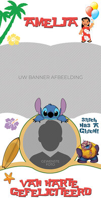 Gepersonaliseerde deurbanner Lilo en Stitch thema