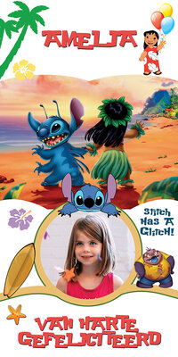 Gepersonaliseerde deurbanner Lilo en Stitch thema