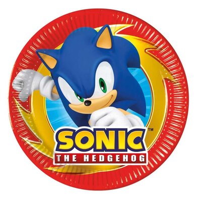 Sonic gebak bordjes