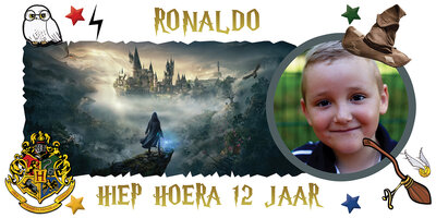 Gepersonaliseerde muurbanner Harry Potter thema