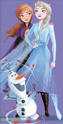 Disney Frozen badlaken of strandlaken Paars - 100% katoen