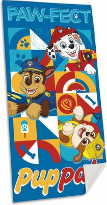 Paw Patrol badlaken of strandlaken katoen Paw-Fect