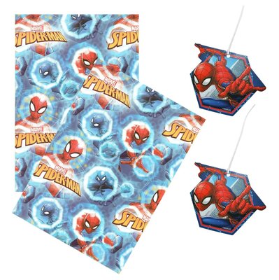 Spiderman cadeau papier met kaartjes