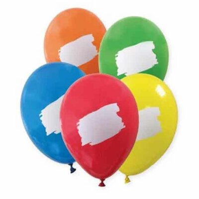 Personaliseerbare ballonnen gemengde kleuren 27cm groot