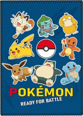 Pokemon fleece deken 100x140cm Button