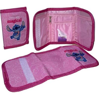 Lilo & Stitch portemonnee met rits roze