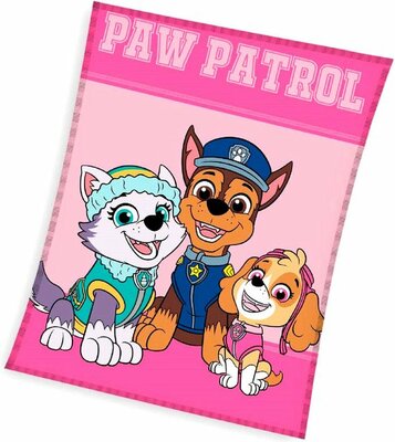 Paw Patrol fleece deken Team roze