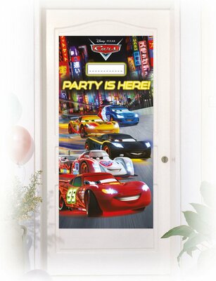 Disney Cars verjaardag deurbanner 76x152cm