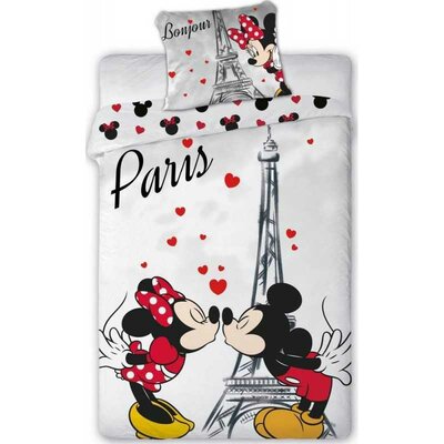 Minnie Mouse dekbedovertrek 140x200cm Paris - 100% katoen