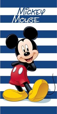 Mickey Mouse strandlaken Stripe 70x140cm katoen