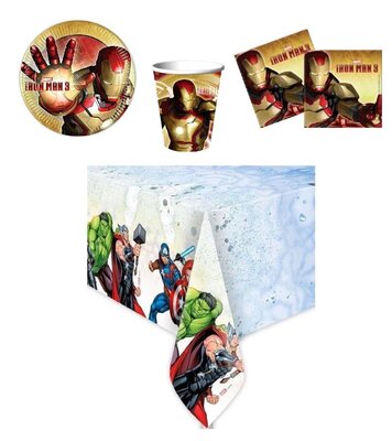 Avengers feestpakket - voordeelpakket 8 personen Iron Man