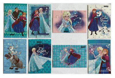 Disney Frozen mini puzzel - uitdeelcadeautje 6 stuks