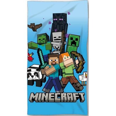 Minecraft strandlaken 70x140cm groot